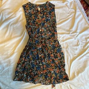 Gap button down floral dress with belt